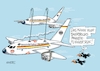 Cartoon: Pannenflieger (small) by RABE tagged pannen,pannenflieger,passagiermaschine,aussenministerin,baerbock,grüne,rabe,ralf,böhme,cartoon,karikatur,pressezeichnung,farbcartoon,tagescartoon,rettungsflieger,rettungsboot,triebwersschaden,notlandung