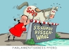 Cartoon: Parlamentskreis Pferd (small) by RABE tagged spd,nahles,umfragewerte,afd,wählergunst,prozent,rabe,ralf,böhme,cartoon,karikatur,pressezeichnung,farbcartoon,tagescartoon,baum,raben,tante,scholz,groko,koalitionsstreit,asylstreit,asylkompromiss,hessenwahl,parlamentskreis,pferd,umfragetief,hürde,wählerumfragen,wassergraben,bayernwahl