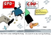 Cartoon: Parteitage (small) by RABE tagged cdu,spd,parteitag,parteispitze,kanzlerkandidatur,tritt,schritt,wiederwahl,merkel,gabriel,flüchtlinge,flüchtlingspolitigk,denkzettel,abstrafung,rabe,ralf,böhme,cartoon,karikatur,pressezeichnung,farbcartoon,tagescartoon,arschtritt,asylpolitik,asylkompromiss