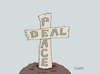 Cartoon: Peace (small) by RABE tagged trrump,donald,präsident,usa,zoll,strafzoll,cartoon,karikatur,rabe,ralf,böhme,pressezeichnung,farbcartoon,tagescartoon,vatikan,büro,papst,franziskus,tod,sekretär,konklave,selbsternennung,kirche,bischof,deal,frieden,friedensverhandlungen,ukraine,ukrainekrieg,selenskyj,putin,russland,kreuz,friedhof,grab