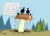 Cartoon: Pilzzeit (small) by RABE tagged pilze,pilzsucher,pilzsammler,wald,steinpilze,birkenpilze,pfifferlinge,rabe,ralf,böhme,cartoon,karikatur,pressezeichnung,farbcartoon,tagescartoon,riesenpilz,wachstum,pilesammler,steinpilzstelle