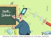 Cartoon: Probleme an Schulen (small) by RABE tagged schulen,bildungswesen,lehrer,schüler,unterricht,gew,rabe,ralf,böhme,cartoon,karikatur,pressezeichnung,farbcartoon,tagescartoon,smartphone,handy,diktat,schulklasse,streik