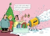 Cartoon: Pulverschnee (small) by RABE tagged weihnachten,weihnachtsfest,weihnachtsmann,weihnachtsmänner,bart,geschenkesack,rabe,ralf,böhme,cartoon,karikatur,pressezeichnung,farbcartoon,tagescartoon,grün,wiese,sonne,wärme,frühling,badehose,schnee,schneekanone,winter