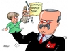 Cartoon: Puppenspielereien (small) by RABE tagged erdogan,merkel,türkei,böhmermann,satire,schmähgedicht,staatsaffäre,justiz,strafprozess,rabe,ralf,böhme,cartoon,tagescartoon,farbcartoon,ministerpräsident,handpuppe,puppenspieler,flüchtlingskrise