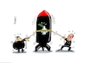 Cartoon: Putin und Kim (small) by RABE tagged russe,russland,putin,panzer,angst,rabe,ralf,böhme,cartoon,karikatur,pressezeichnung,farbcartoon,tagescartoon,nordkorea,vertrag,partnerschaft,staatsbesuch,kim,jong,un,friedenstaube,fesselung,bombe,atombombe,ukrainekrieg