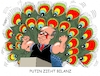 Cartoon: Putin zieht Bilanz (small) by RABE tagged putin,ukraine,russland,kreml,poroschenko,ukrainekrise,rabe,ralf,böhme,cartoon,karikatur,pressezeichnung,farbcartoon,meer,marineschiffe,handelsschiffe,festnahmen,kriegsschiffe,provokation,merkel,eu,bilanz,trump,atomkrieg,wirtschaftsmacht,träume,rede,pfau,kraftmeier,kraftmeierei