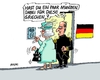 Cartoon: Queenbesuch (small) by RABE tagged queen,elisabeth,prinz,philipp,staatsbesuch,deutschland,london,staatsempfang,monarchin,berlin,merkel,kanzlerin,rabe,ralf,böhme,cartoon,karikatur,pressezeichnung,farbcartoon,tagescartoon,münzen,euros,griechen,griechenland,pleite