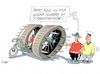 Cartoon: Radfahrer (small) by RABE tagged feinstaub,feinstaubdiskussion,diesel,diesefahrverbot,innenstädte,vw,abgasnormen,rabe,ralf,böhme,cartoon,karikatur,pressezeichnung,farbcartoon,tagescartoon,radfahrer,fahrrad,fahradfahrer,sicherheit,straßenverkehr,autofahrer,gesundheit,verkehrsminister,unsicherheit,fahrradklimatest