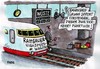 Cartoon: Ramsauerwagon (small) by RABE tagged ice,ramsauer,verkehrsminister,bahn,ag,wirtschaftlichkeit,highspeed,fahrplan,euro,schienen,schienennetz,fahrplanänderung,fahrgäste,bahnhof,schaffner,zug,haltestelle,verpätung,winter,winterchaos,kritik,bahnchef,grube,signal,weichen,bundesregierung,börse