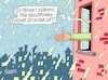 Cartoon: Regenschauerwetter (small) by RABE tagged wetter,schauer,regen,hand,fenster,wetterbericht,rabe,ralf,böhme,cartoon,karikatur,pressezeichnung,farbcartoon,tagescartoon,regierungsflieger,notlandung,kerosin,kerosinablassung,kerosinregen,kerosinschauer