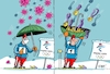 Cartoon: Regenwetter (small) by RABE tagged china,peking,menschenrechte,boykott,winterspiele,olympiade,rabe,ralf,böhme,cartoon,karikatur,pressezeichnung,farbcartoon,tagescartoon,sport,sportler,corona,tv,fernseher,rauswurf,regen,schnee,regenwetter,schirm,omikron,viren,medaillen,medaillenregen,goldmedaille,edelmetall