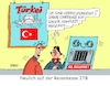 Cartoon: Reisemesse (small) by RABE tagged türkei,erdogan,korrespondenten,journalisten,akreditierung,presseausweis,menschenrehte,folter,gefängnis,urlauber,pressefreiheit,diktator,rabe,ralf,böhme,cartoon,pressezeichnung,farbcartoon,tagescartoon,reisen,reisender,tourismus,tourismusmesse,itb,komplettangebot,all,inclusive