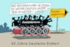 Cartoon: Renteneinheit (small) by RABE tagged rente,rentner,einstiegsalter,renteneinstiegsalter,siebzig,ranbe,ralf,böhme,cartoon,karikatur,pressezeichnung,farbcartoon,tagescartoon,rentenniveau,rentenangleichung,ost,west,ostrentner,westrentner,laufband,bundesregierung,angleichung,einheitsfeier,benachteiligung