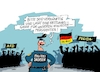 Cartoon: Rettungsgasse (small) by RABE tagged chemnitz,sachsen,dresden,ministerpräsident,kretschmer,cdu,demo,aufmarsch,gewalt,rechte,afd,pegida,polizei,rabe,ralf,böhme,cartoon,karikatur,pressezeichnung,farbcartoon,tagescartoon,rettung,rettungsgasse,polizeigewerkschaft,wasserwerfer,bürger