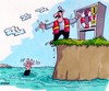 Cartoon: Rettungsring (small) by RABE tagged euro,eurokrise,eu,brüssel,schuldenkrise,eurorettung,rettungsschirm,fiskalpakt,stabilitätspakt,eurobonds,ratingagentur,banken,bankenrettung,börse,griechenland,athen,spanien,berlin,kanzlerin,kanzleramt,merkel,cdu,fdp,koalition,schwarzgelb,opposition,bürger,