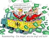 Cartoon: Rosenmontag (small) by RABE tagged karneval,fasching,karnevalsaison,saisonbeginn,narren,karnevalisten,feier,rabe,ralf,böhme,cartoon,karikatur,pressezeichnung,farbcartoon,tagescartoon,bundesregierung,ampelkoalition,ampel,narrenfreiheit,rosenmontag,rosenmontagszug,motivwagen,ampelregierung,schuldenloch,banknoten,kamelle,kamellche,habeck,scholz,lindner,schuldenbremse