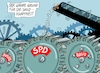 Cartoon: Sand wird knapp (small) by RABE tagged sonderparteitag,spd,martin,schulz,ja,groko,koalitionsverhandlungen,rabe,ralf,böhme,cartoon,karikatur,pressezeichnung,farbcartoon,tagescartoon,merkel,union,koalitionsgespräche,neuwahlen,mitgliederbefragunf,basis,jusos,scholz,nahles,zahnräder,getriebe,sand,sandkörner,förderband,bauwesen,baustoffe