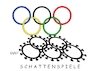 Cartoon: Schattiges (small) by RABE tagged olympiade,sport,tokio,japan,sportler,olympiafeuer,feuer,flamme,rabe,ralf,böhme,cartoon,karikatur,pressezeichnung,farbcartoon,tagescartoon,fechter,säbel,degen,florett,spieß,corona,virus,deltavirus,schatten,schattenspiele