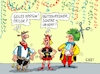 Cartoon: Schere im Kopf (small) by RABE tagged fasching,karneval,bütt,büttenredner,akk,annegret,kramp,karrenbauer,manuskript,gender,kostüm,kostümball,rabe,ralf,böhme,cartoon,karikatur,pressezeichnung,farbcartoon,tagescartoon,schere,kopf,frisör,kontrolle,zwispalt,teufel,helau