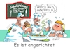 Cartoon: Schulspeisung (small) by RABE tagged ampelregierung,scholz,spd,grüne,fdp,lindner,kinder,kindergrundsicherung,rabe,ralf,böhme,cartoon,karikatur,pressezeichnung,farbcartoon,tagescartoon,hausmeister,ohren,zähne,schulessen,schulspeisung,beitragserhöhung,mehrwertsteuererhöhung,gastronomie,restaurants,essenanbieter,schulküche,unterstützung,schüler,schule,mittagessen,köche,koch,suppe,löffel