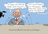 Cartoon: Schulzkommentar (small) by RABE tagged martin,schulz,kanzlerkandidat,spd,kanzlerin,merkel,bundestagswahl,wahlkampf,kommentar,umfragewerte,spitzenkandidat,uniom,rabe,ralf,böhme,cartoon,karikatur,pressezeichnung,farbcartoon,tagescartoon,türkei,erdogan,beschimpfungen,nazivergleich,pressefreiheit,menschenrechte