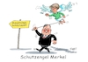 Cartoon: Schutzengel (small) by RABE tagged bundestagswahl,wahlkampf,osten,ddr,ostbeauftragter,bundesregierung,recht,rabe,ralf,böhme,cartoon,karikatur,pressezeichnung,farbcartoon,tagescartoon,fett,fettschüssel,wanderwitz,afd,armin,laschet,angela,merkel,schutzengel