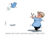 Cartoon: Seehofer twittert (small) by RABE tagged markus,söder,csu,bayern,münchen,landesvorsitzender,horst,seehofer,merkel,cdu,union,streit,unionstreit,asylstreit,ultimatum,grenze,zurückweisung,flüchtlinge,grenzkontrollen,twitter,nachrichtendienst,august,wahlkampf,internett,kanzlerin,katapult,schleuder,krampen,abschuß,vogel