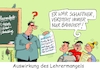 Cartoon: Seiteneinsteiger (small) by RABE tagged schüler,lehrer,zeugnisse,zeugnistag,zeugnisausgabe,ferien,winterferien,rabe,ralf,böhme,cartoon,karikatur,farbcartoon,pressezeichnung,tagescartoon,lehrermangel,seiteneinsteiger,schaffner,bahnhof,klassenzimmer,schultafel