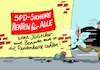 Cartoon: Sichere Renten (small) by RABE tagged martin,schulz,spd,wahlkampf,bundestagswahl,beamte,rentenkasse,rabe,ralf,böhme,cartoon,karikatur,pressezeichnung,farbcartoon,tagescartoon,rentner,nahles,gleichberechtigung