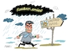 Cartoon: Söder im Regen (small) by RABE tagged bayern,söder,ministerpräsident,csu,münchen,landtagswahl,rabe,ralf,böhme,cartoon,karikatur,pressezeichnung,farbcartoon,tagescartoon,kanzler,kanzlerkandidat,kanzlerkandidatur,kanzleramt,verzicht,absage,hubert,aiwanger,freie,wähler,flugblatt,flugblattskandal,flugblattaffäre,rechte,afd,antisemitismus,regen,regenwolke,wegweiser