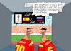 Cartoon: Spanien gegen Russland (small) by RABE tagged fußball,wm,russland,gespenst,bayern,münchen,verletzungen,boateng,robben,rabe,ralf,böhme,cartoon,tagescartoon,farbcartoon,pressezeichnung,spanien,achtelfinale,unentschieden,sieg,tor,torwart,fußballer,diplomaten,ausweisung