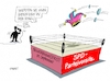 Cartoon: SPD Parteivorsitz (small) by RABE tagged nahles,spd,sozialdemokraten,groko,umfragetief,scholz,rabe,ralf,böhme,cartoon,karikatur,pressezeichnung,farbcartoon,tagescartoon,ruine,koalition,koalitionsvetrag,bruch,drahtseil,union,cdu,prügelknaben,parteivorsitz,bewerbungsfrist,september,hut,ring,boxring,narrenkappe