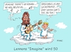 Cartoon: Stell dir vor (small) by RABE tagged john,lennon,beatles,imagine,rabe,ralf,böhme,cartoon,karikatur,tagescartoon,pressezeichnung,farbcartoon,himmel,engel,wolke,gitarre,jubiläum,fünzig