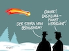 Cartoon: Stern von Bethlehem (small) by RABE tagged klimawandel,umwelt,umweltministerin,schulze,sp,klimapreis,heizung,auto,rabe,ralf,böhme,cartoon,karikatur,pressezeichnung,farbcartoon,tagescartoon,brücke,bettler,verkehr,klimaprämie,friday,for,future,klimapaket,bundesregierung