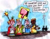 Cartoon: Sternengesang (small) by RABE tagged wulff,bundespräsident,staatsoberhaupt,cdu,merkel,kanzlerin,rücktritt,erklärungsnot,mailbox,handy,bild,bildzeitung,chefredakteur,pressefreiheit,maulkorb,diekmann,kredit,privatkredit,kreditvergabe,zinsen,geerkens,urlaubsreise,florida,sternsinger,amtsmissbra