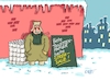 Cartoon: Streusalz (small) by RABE tagged merz,kanzler,koalition,union,spd,klingbeil,cartoon,karikatur,pressezeichnung,farbcartoon,tagescartoon,weihnachten,silvester,neujahr,jahresbeginn,start,rettung,rettungsring,michel,ertrinken,winter,salz,streusalz,streudienst,räumdienst,toilettenpapier,klopapier,tausch,frost,kälte,glatteis,wetter