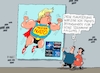 Cartoon: Superman Trump (small) by RABE tagged trump,präsident,usa,china,handelskrieg,strafzölle,peking,rabe,ralf,böhme,cartoon,karikatur,pressezeichnung,farbcartoon,tagescartoon,atomtests,atomgespräche,nordkorea,südkorea,bilanz,diagramm,nato,natogipfel,london,macron,hirntod,superman,plakatierung,natojubiläum,russland,natostaaten,natopartner,erdogan,türkei,deutschland