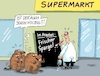 Cartoon: Supermarktspargel (small) by RABE tagged spargel,spargelzeit,spargelesser,sparer,spargeld,rabe,ralf,böhme,cartoon,karikatur,pressezeichnung,farbcartoon,tagescartoon,saison,spargelsaison,ehepaar,mann,frau,supermarkt,marktleiter,angebot,angebotstafel,holz,holziges,biber,nutria,nagetiere,pelztiere,tiere