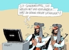 Cartoon: Talibaaan (small) by RABE tagged kabul,afghanistan,islamisten,taliban,ortkräfte,botschaftsmitarbeiter,ausflüge,transall,rabe,ralf,böhme,cartoon,karikatur,pressezeichnung,farbcartoon,tagescartoon,kescher,netz,kalaschnikow,sieben,sondergipfel,aussenminister,verhandlung,kreide,wolf