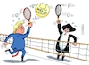 Cartoon: Tennisarm (small) by RABE tagged trump,präsident,usa,donald,einmarsch,erstürmung,cartoon,karikatur,pressezeichnung,rabe,ralf,böhme,farbcartoon,tagescartoon,venezuela,südamerika,maduro,regimewechsel,weltordnung,kongress,völkerrecht,iran,irankrieg,israel,mullah,straße,von,hormus,blockade,spritpreis,öltanker,weltwirtschaft,wirtschaftskrise,teuerung,tennis,netz,schläger,tennisnetz,tennisball,ball