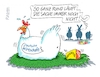 Cartoon: Unrundes (small) by RABE tagged ostern,osterhase,ostereier,osterkorb,ostergras,osterhenne,rabe,ralf,böhme,cartoon,karikatur,pressezeichnung,farbcartoon,tagescartoon,henne,osternest,eier,würfel,quader,prognose,wirtschaftsprognose,inflation,wachstumsrate