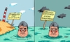 Cartoon: Urlaubsunterbrechung (small) by RABE tagged sigmar,gabriel,spd,fizekanzler,tengelmann,edeka,übernahme,gerichtsbeschluß,absprache,rabe,ralf,böhme,cartoon,karikatur,pressezeichnung,farbcartoon,tagescartoon,kartell,mitarbeiter,entlassungen,bundeswirtschaftsminister,wasser,ostsee,hals,badestrandzinnowi