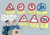 Cartoon: Verkehrserziehung (small) by RABE tagged markus,söder,csu,bayern,münchen,landesvorsitzender,horst,seehofer,merkel,cdu,union,streit,unionstreit,asylstreit,ultimatum,grenze,zurückweisung,kanzlerin,groka,scheitern,asylgipfel,eu,brüssel,grenzen,benzinpreise,fußball,wm,moskau,nationalelf,löw,bundestrainer,gespräche,spitzentreffen,verkehrszeichen,baustelle,kreisverkehr,polizei