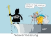 Cartoon: Vermessenes (small) by RABE tagged corona,bundländerkonferenz,merkel,kanzleramt,lockerungen,stufenplan,öffnungen,lockdown,shutdown,baumärkte,impfdosen,rki,fallzahlen,inzidenzwert,spahn,impfzentren,impfreihenfolge,notbremse,expertenrat,karl,lauterbach,omikron,quarantäne,quarantänefristen,quarantäneregeln,vermessung,neuvermessung,absturz,abgrund,messlatte,vermesser