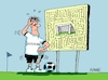 Cartoon: Völlig irre (small) by RABE tagged fussball,em,damenfussball,frauenfussball,wembley,rabe,ralf,böhme,cartoon,karikatur,pressezeichnung,farbcartoon,tagescartoon,sieg,endspiel,gasgedöns,gaskrise,sport,spielfeld,tor,katar,wm,weltmeisterschaft,fußballweltmeisterschaft,fifa,scheichs,menschenrechte,deutschland,spanien,gruppengegner,irrgarten