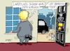 Cartoon: Wagenholer (small) by RABE tagged boris,johnson,rücktritt,premier,london,downing,street,number,ten,parteichef,regierungscheff,rabe,ralf,böhme,cartoon,karikatur,pressezeichnung,farbcartoon,tagescartoon,kater,larry,hauskatze,larrycat,stehaufmännchen,partygate,sexgate,minister,rücktritte,nachfolger