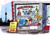 Cartoon: Wahldebakellädchen (small) by RABE tagged berlin,hauptstadt,abgeordnetenwahl,wahlsonntag,wahlurnewahllokal,landesparlament,linke,spd,grüne,künast,cdu,fdp,rechte,meinungsumfrage,wowereit,spitzenkandidatin,parlament,piratenpartei,wahlkabine,umfragewerte,spitzenkandidat,regierungsmehrheit,rösler,ars