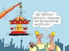 Cartoon: Wahlkarussell (small) by RABE tagged bundestag,bundestagssitzung,bundestagswahl,schlagabtausch,lammert,merkel,gabril,rabe,ralf,böhme,cartoon,karikatur,pressezeichnung,farbcartoon,tagescartoon,reichstag,wähler,wahlurne,parteienkarussel,afd,union,spd,linke,rot,grün,fdp,berlin,kanzleramt,wahlsonntag,wahlprognose