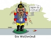 Cartoon: Walnuß (small) by RABE tagged ceta,freihandelsabkommen,belgien,eu,wallonie,protest,schulz,kanada,rabe,ralf,böhme,cartoon,karikatur,pressezeichnung,farbcartoon,tagescartoon,nuß,walnuß,wallonier,nußknacker,erzgebirge