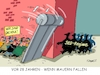 Cartoon: Wenn Mauern fallen (small) by RABE tagged tag,der,deutschen,einheit,feiertag,oktober,fahne,flagge,fahnenstange,michl,ost,west,rabe,ralf,böhme,cartoon,karikatur,pressezeichnung,farbcartoon,tagescartoon,grenze,gräben,einheitsfeier,ossis,wessis,mauern,fallen,sed,regime,november,mauerfall,maueröffnung,grenzdurchbruch,stasi,honecker,krenz